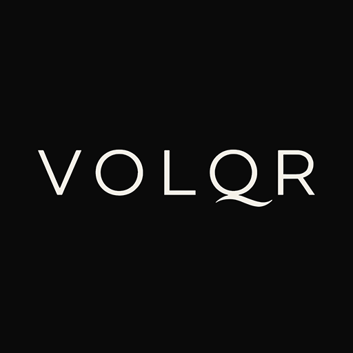 Volqr logo display on a black background